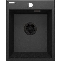 Deante ZQE G104, 1-bowl granite sink, metallic graphite