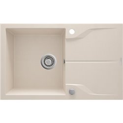 Deante Andante Fregadero de granito, 1 cubeta con escurridor ZQN_5113 780 x 490 x 194 beige