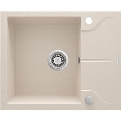 Deante Andante Lavello in granito, 1 vasca con gocciolatoio ZQN_511A 590 x 490 x 194 beige