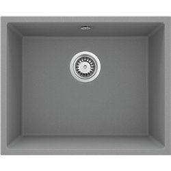 Deantel ZQA S10C, 1-Bowl-Granitspüle, metallisches Grau