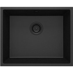 DeAnte ZQA G10C, lavabo de granit 1-bowl, graphite métallique