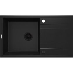 Deante Eridan Granite sink, 1-bowl with drainer ZQE_N113 860 x 500 x 209 black
