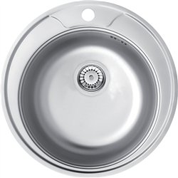 Deante ZHC 0813, fregadero de acero de 1-bowl, satén