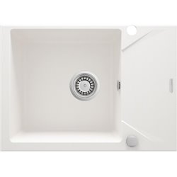 Deante Evora Granite sink, 1-bowl with drainer ZQJ_A11A 590 x 440 x 193 alabaster