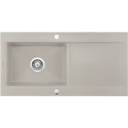 DeAnte ZCB C113, pia de cerâmica de 1 Bowl com drenagem, cappuccino fosco