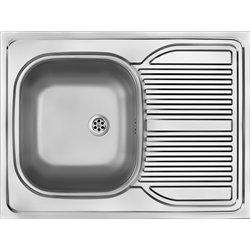 Deantin ZM6 3110, 1-Aus-Stahlwaschbecken mit Entwässerung, Overlay