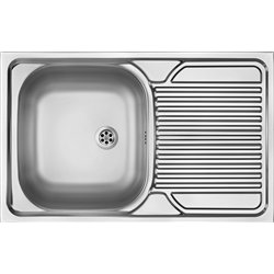 DeAnte ZM5 0110, évier en acier 1-bowl avec drainage, superposition
