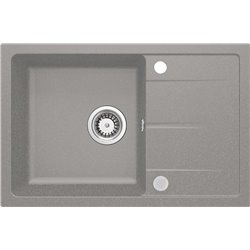 Deante Leda Granite sink, 1-bowl with drainer ZRD_S113 670 x 440 x 164 metallic grey