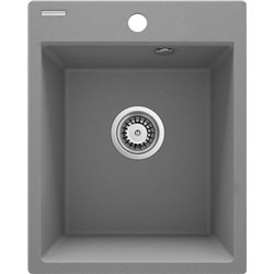 Deante Corio Granite sink, 1-bowl ZRC_S103 400 x 500 x 211 metallic grey