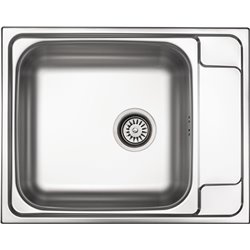 Deante Soul Steel sink, 1-bowl with drainer ZEO_311B 630 x 500 x 165 décor