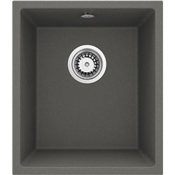 DeAnte ZQA T10B, lavabo de granit 1-bowl, anthracite métallique