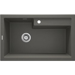 DeAnte ZQE T10B, pia de granito de 1 Bowl, antracite metálico
