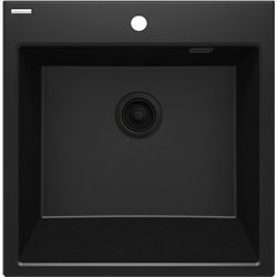 Deante Zqe N10K, fregadero de granito de 1-bowl, negro
