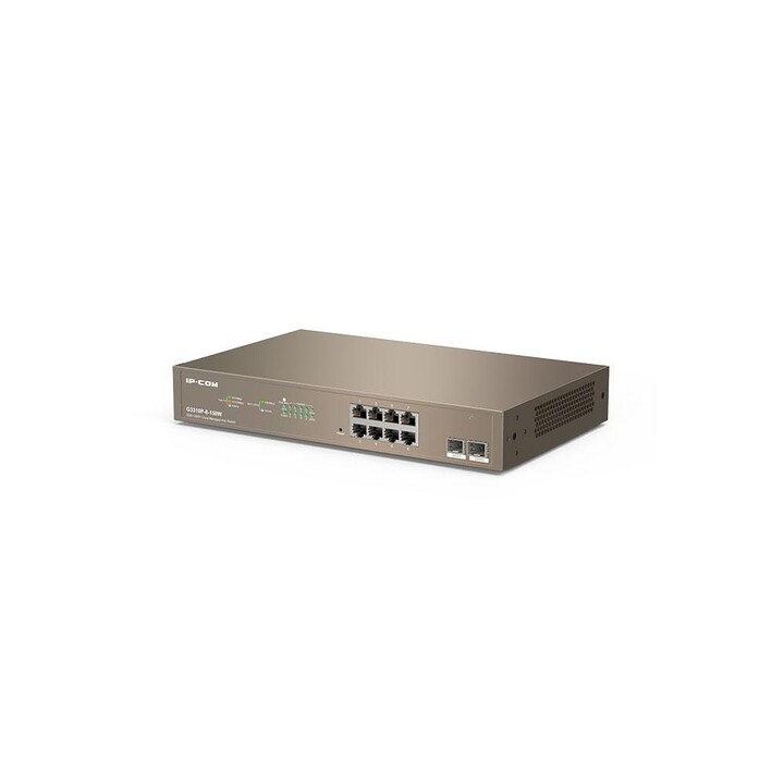 Commutateur 10p 10/100/1000 Gigabit IP-COM / Boîtier métallique / G3310P-8-150W
