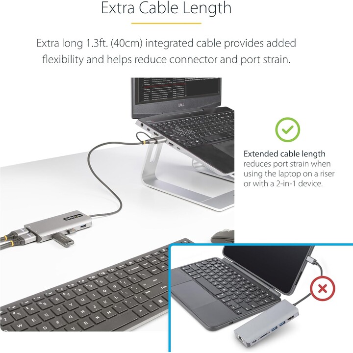 Adaptador multiporta USB-C com dongle USB-C para USB-A