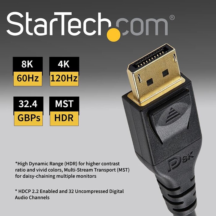 StarTech.com Cavo DisplayPort 1.4 da 4 m - Certificato VESA