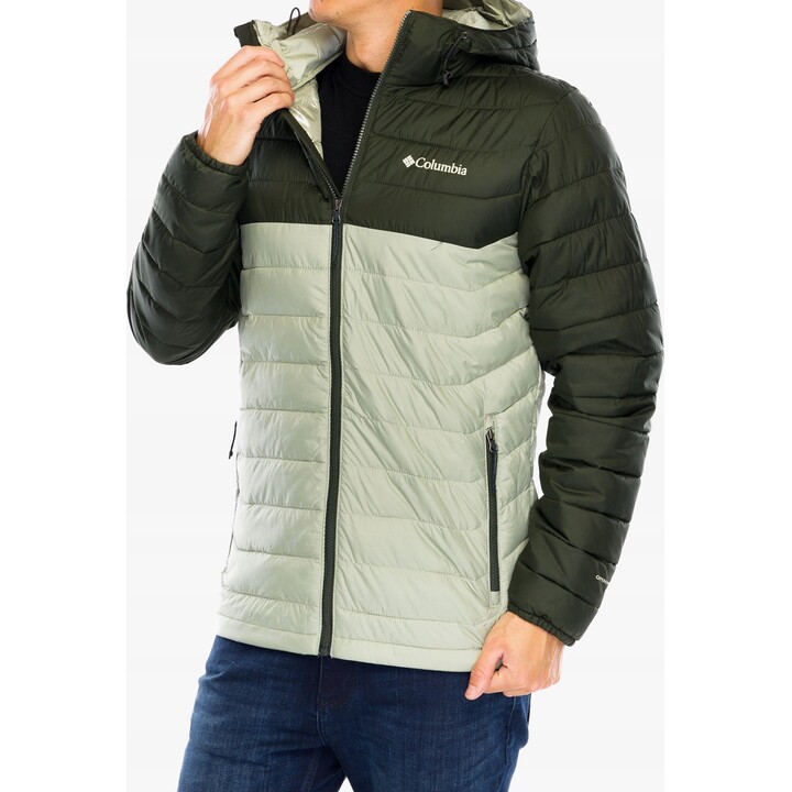 Casaco Columbia Powder Lite II Hooded Jacket - safari/greenscape XL