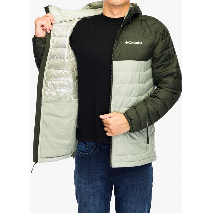 Casaco Columbia Powder Lite II Hooded Jacket - safari/greenscape XL