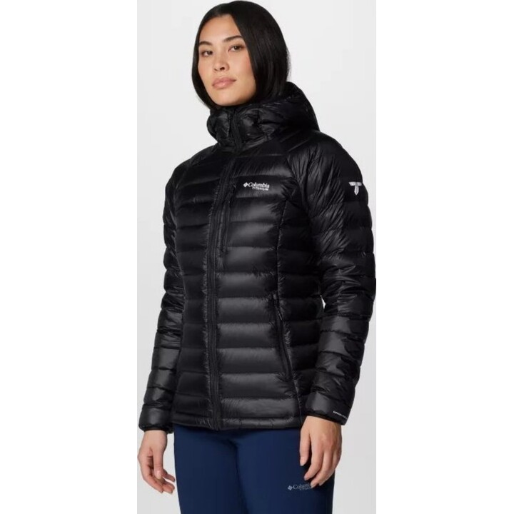 Casaco de Penas Feminino Columbia Arctic Crest Down Hooded Jacket - preto M