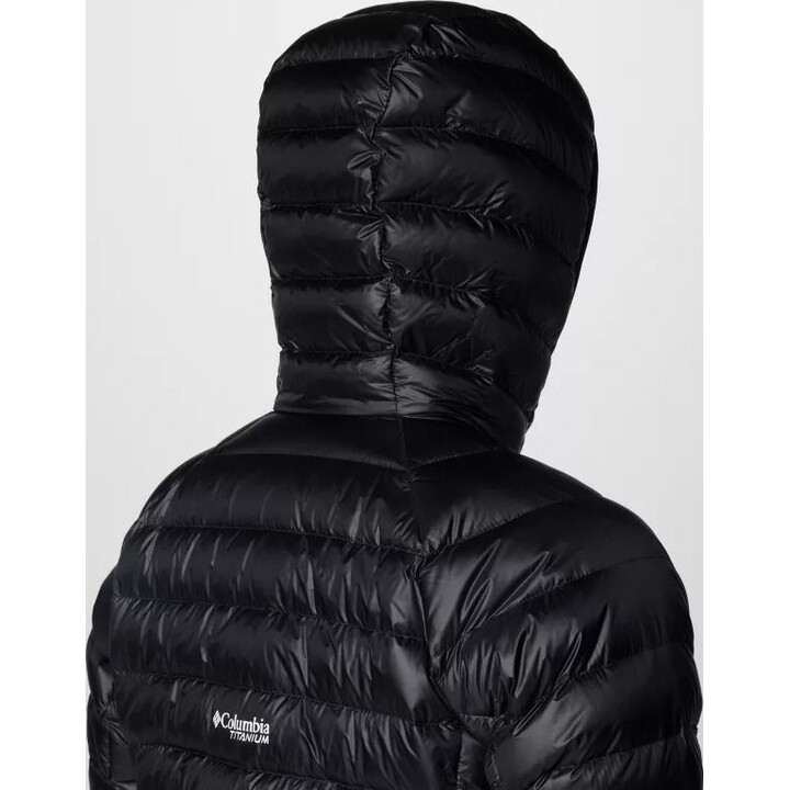 Casaco de Penas Feminino Columbia Arctic Crest Down Hooded Jacket - preto M