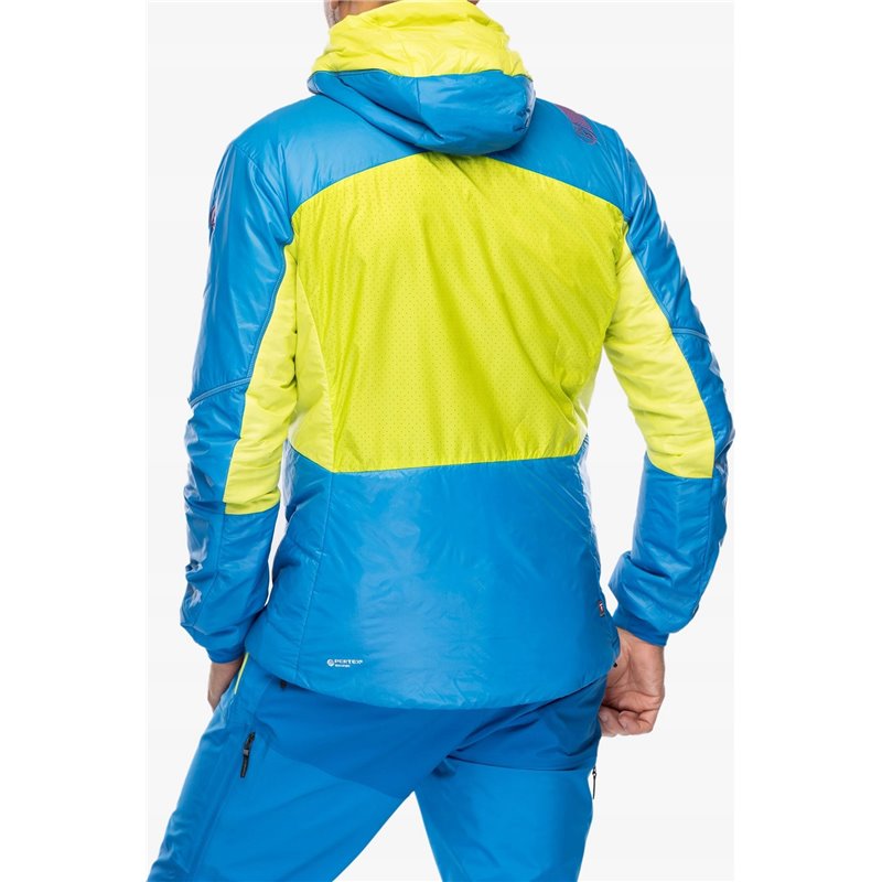 Chaqueta aislante con capucha La Sportiva Alpine Guide Primaloft - Lima/Azul Eléctrico S