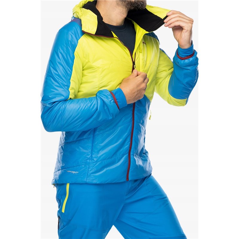 Chaqueta aislante con capucha La Sportiva Alpine Guide Primaloft - Lima/Azul Eléctrico S