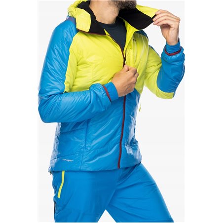 Chaqueta aislante con capucha La Sportiva Alpine Guide Primaloft - Lima/Azul Eléctrico S