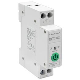 Relé de trilho DIN Qoltec 63A com medidor de eletricidade | YOURS | Wi-Fi | VIDA INTELIGENTE