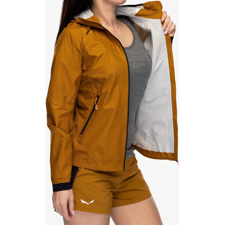 Giacca da donna con membrana Salewa Pedroc PTX 2.5L Light Jacket - marrone dorato