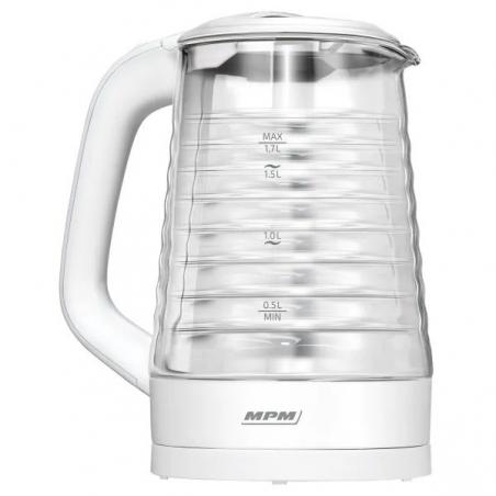 MPM MCZ-124 tetera eléctrica 1,7 L 2200 W Blanco
