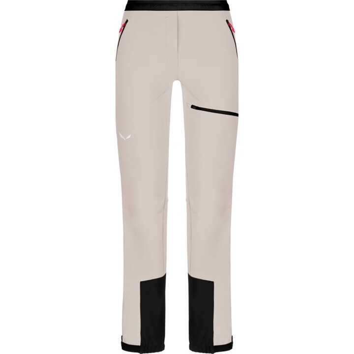 Pantalones Salewa Sella DST Light - color avena/negro, pantalones de esquí de travesía para mujer, talla: M
