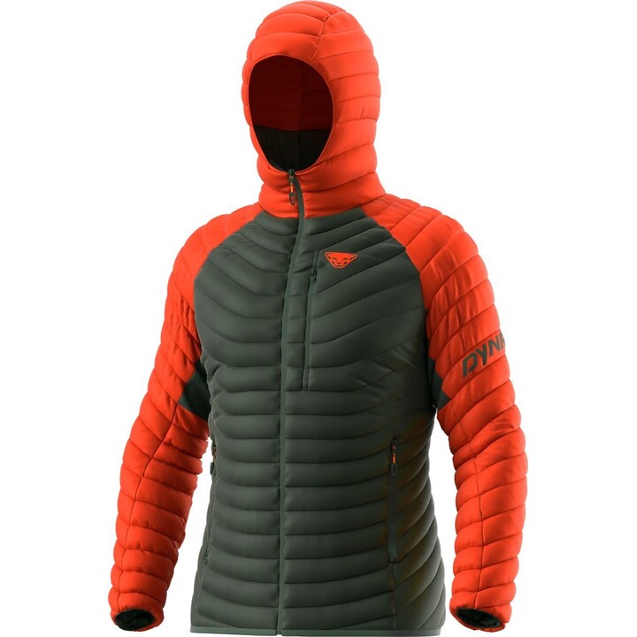 Dynafit, Radical Down, Technische Kapuzenjacke, Größe S, Orange/Schwarz