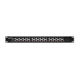 Qoltec 54478 Panel de conexión RACK | 12 puertos | PoE | Negro