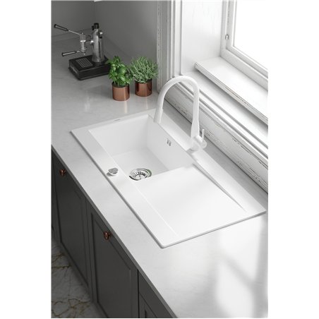 Deante BDH A72M, kitchen faucet, white