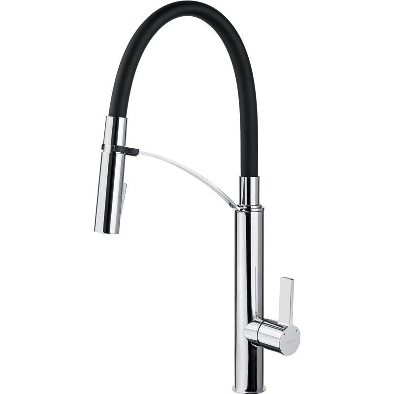 DEANTE BGB B720, grifo de cocina, negro/cromo