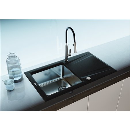 DEANTE BGB B720, grifo de cocina, negro/cromo