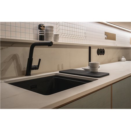 DeAnte BQs N73M, robinet de cuisine, noir
