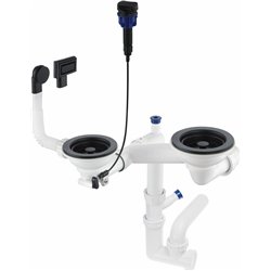 Deantin Zxy N973, Siphon für 1,5- und 2-low-Granit-Waschbecken, Raumspeicher, Schwarz
