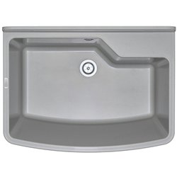 Deante Zyt 310b, fregadero de la cocina de 1-bowl, gris