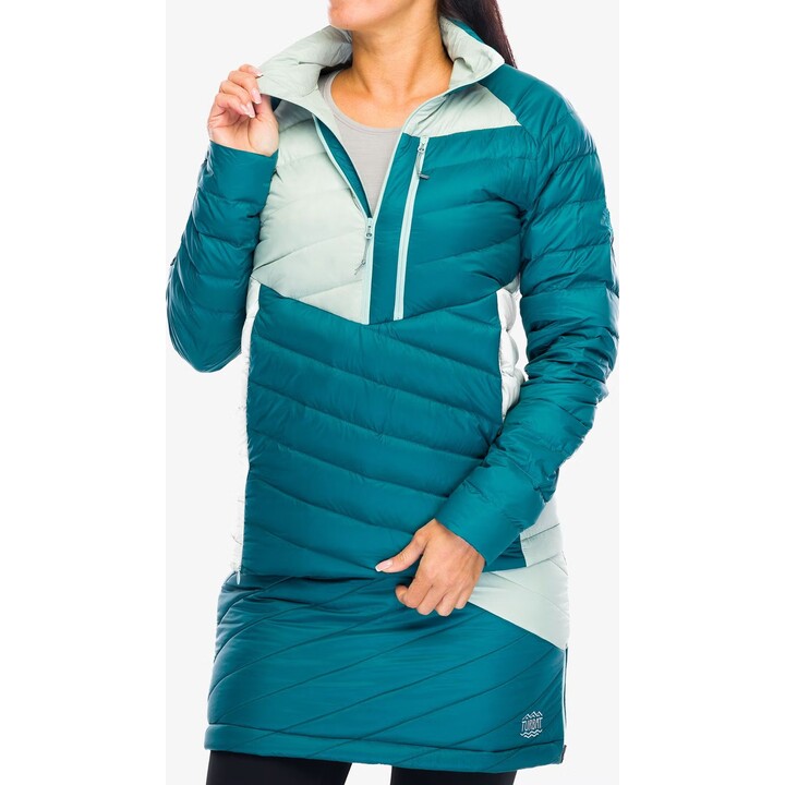 Casaco de penas para mulher Turbat Treknorak - dragonfly turquoise/silt green