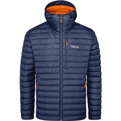Chaqueta de plumas Rab Microlight en color tinta intenso/mermelada