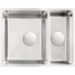 DEANTE ZPE_050C, fregadero de acero inferior de 1.5-bowl, acero cepillado