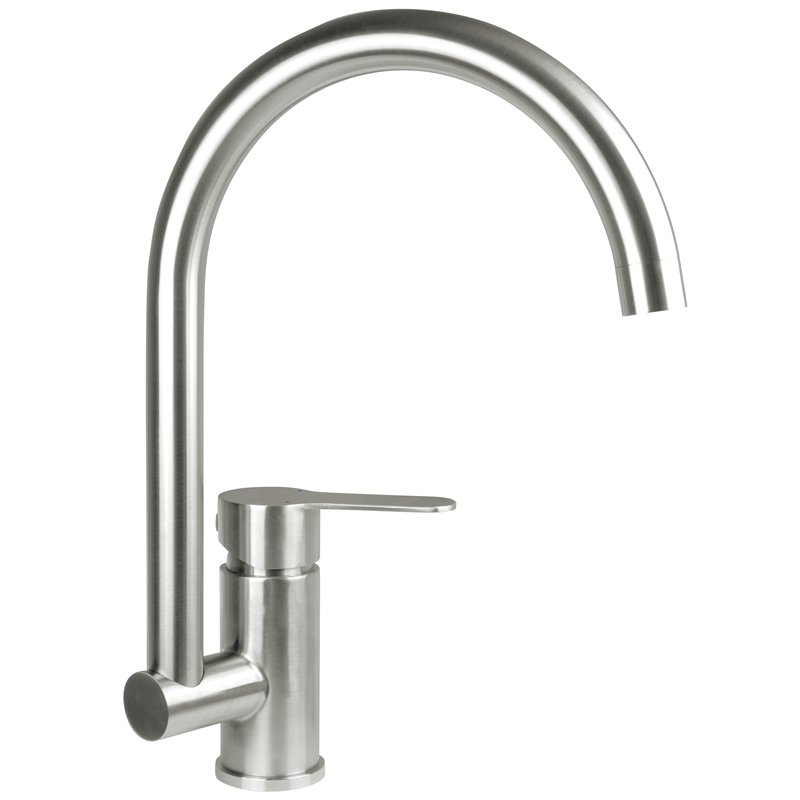 Deante BLU_F62M, grifo de cocina, acero cepillado