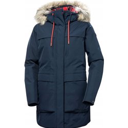 Chaqueta de invierno Helly Hansen Coastal Parka para mujer - Azul marino/Gris vaporoso/Goma M