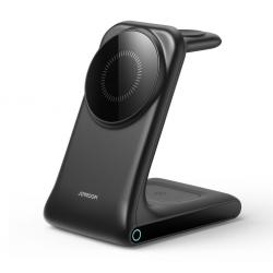 Joyroom JR-W15 Wireless Charger 3-in-1 Charging Station with MagSafe - Black