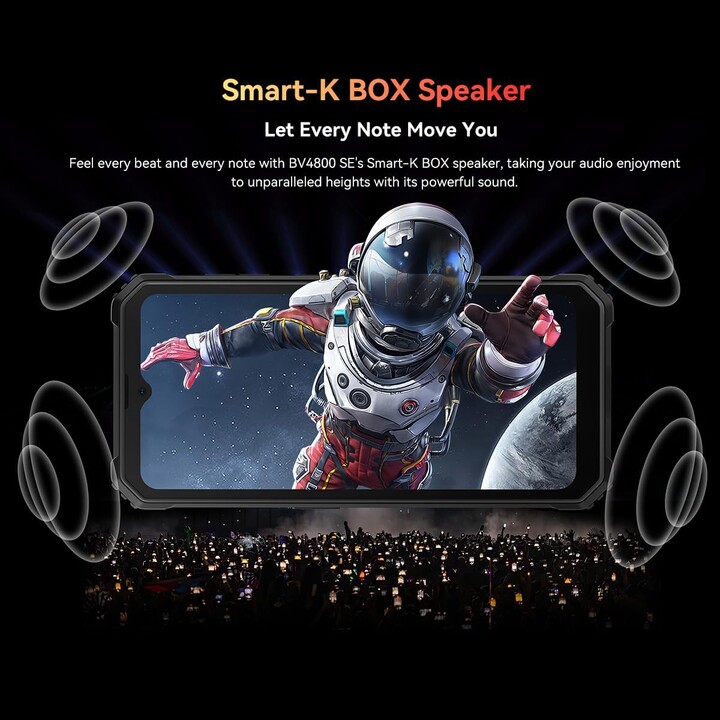 Blackview BV4800 SE, 12 GB RAM+64 GB/2TB, Android 15, fotocamera AI 16MP, display da 6,56 90Hz, IP68/69K, 5100MAH, NFC, NERO