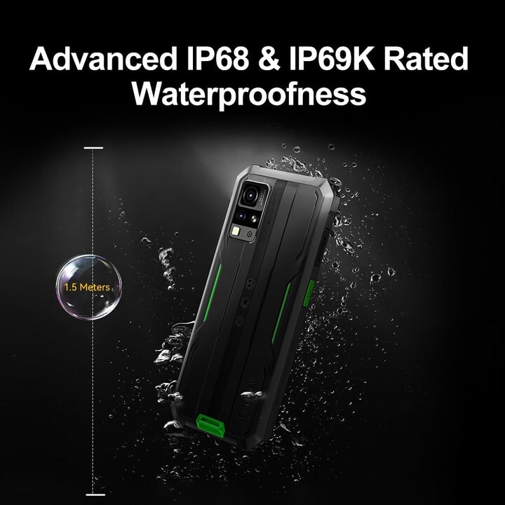 Blackview BV4800 SE, 12 GB RAM+64 GB/2TB, Android 15, fotocamera AI 16MP, display da 6,56 90Hz, IP68/69K, 5100MAH, NFC, NERO