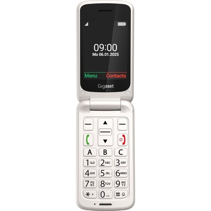 Gigaset Gl595 7,11 Cm (2.8") 114 G Blanco Teléfono Para Personas Mayores