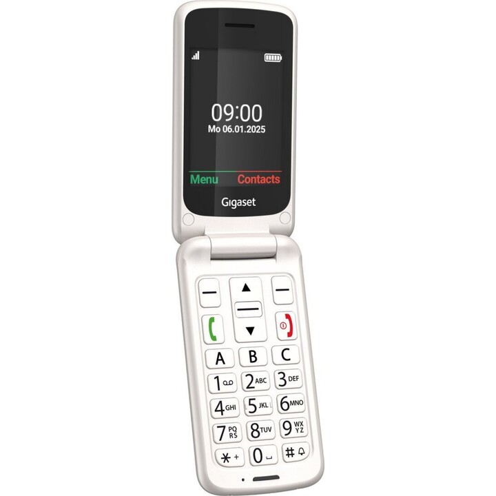 Gigaset Gl595 7,11 Cm (2.8") 114 G Blanco Teléfono Para Personas Mayores