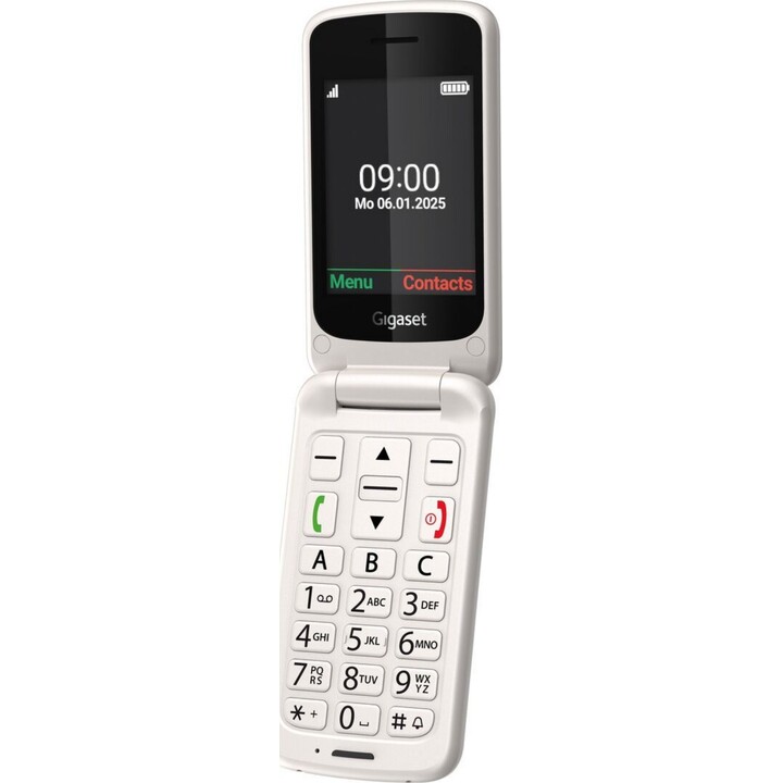 Gigaset Gl595 7,11 Cm (2.8") 114 G Blanco Teléfono Para Personas Mayores